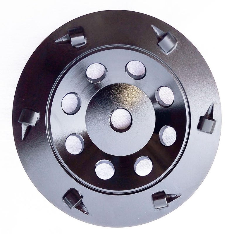 XINGXIN 5 inch PCD Grinding Wheel 6 Segments for Remove Epoxy Glue Mastic Paint and Concrete Floor Surface Coating with 5/8"-11 Thread - Image 4